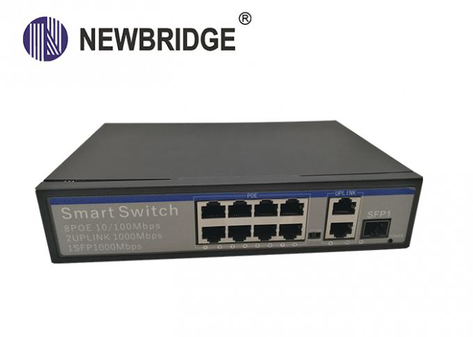 8 2 Gigabit-Havenpoe Ethernet Kabel van het Schakelaarcat5/5e/6 de Standaardnetwerk met 1 SFP-Haven
