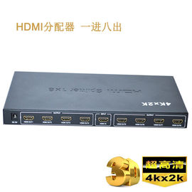 3D Videosplitser van 4K HD HDMI 1 x 8 HDMI Splitser 1 in 8 uit