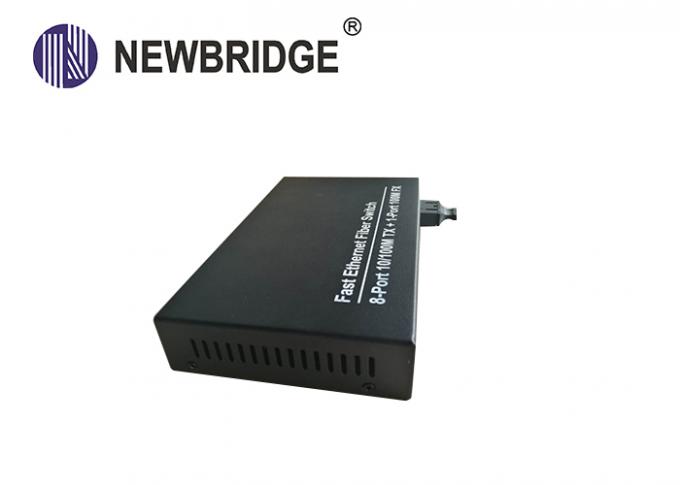 Dubbele Vezel Enige Wijze 10 100M Media Convertor AC/100-240V met 8 RJ45 Schakelaar